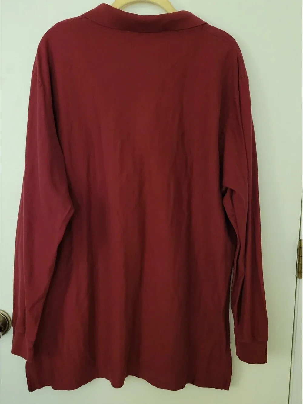 Polo Golf Ralph Lauren Pima Cotton Long-Sleeve Polo Shirt Men's XL Burgundy